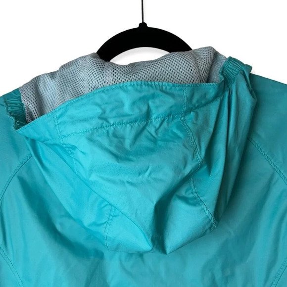Columbia Turquoise Cinched  Waist Windbreaker - Picture 4 of 10